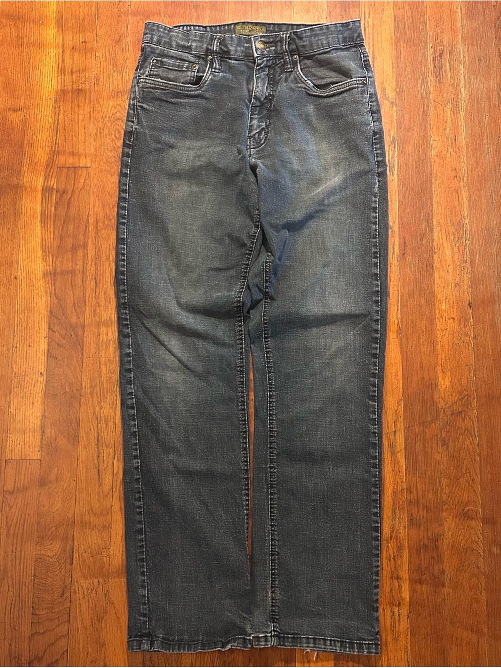 Vintage Urban Star Streetwear Skater Straight Leg Embroidered Black Jeans 30x31 - Picture 1 of 14